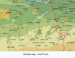 خرائط القوقاز والشيشان